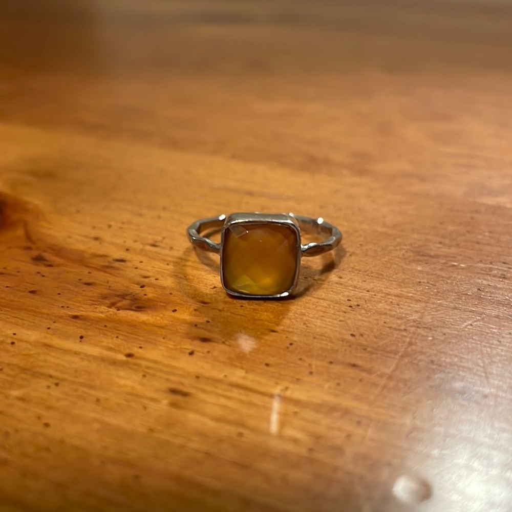 Yellow carnelian ring